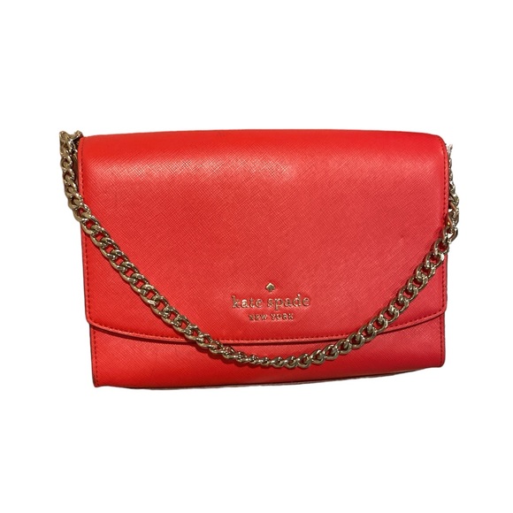 Kate Spade Red Carson Convertible Crossbody Bag - Picture 2 of 16